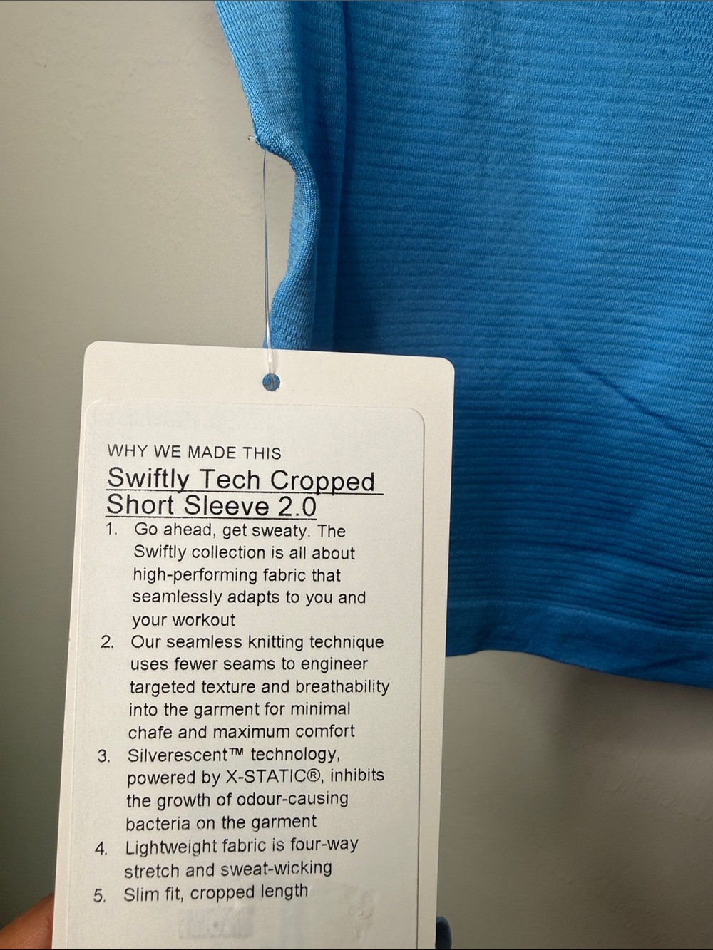 Lululemon Swiftly Tech Cropped Short Sleeve 2.0 - Picture 4 of 4